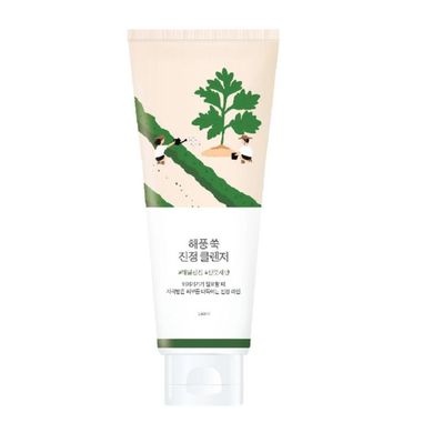 Заспокійлива очищуюча пінка з морським полином ROUND LAB MUGWORT Calming Cleanser в каталозі BeautyMuse