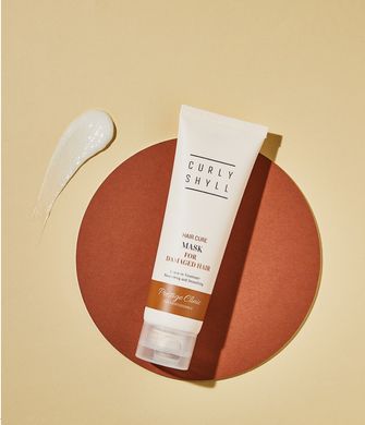 Незмивна термозахисна маска для пошкодженого волосся CURLYSHYLL Hair Cure Mask в каталозі BeautyMuse