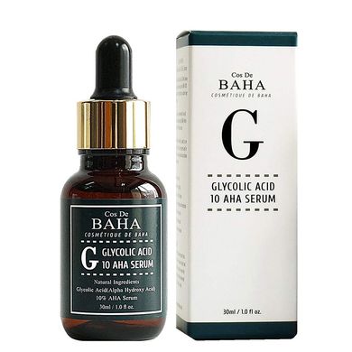 Сироватка-пілінг для обличчя з гліколевою кислотою Cos De BAHA 10% Glycolic Serum Gel Peel AHA в каталозі BeautyMuse