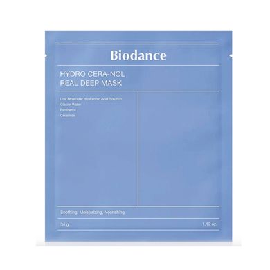 Гідрогелева маска з керамідами Biodance Hydro Cera-Nol Real Deep Mask в каталозі BeautyMuse