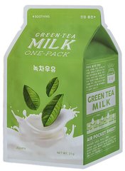 Тканинна маска з екстрактом зеленого чаю A'pieu Green Tea Milk One-Pack в каталозі BeautyMuse