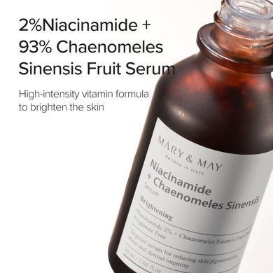 Сироватка для вирівнювання тону Mary&May Niacinamide Chaenomeles Sinensis Serum в каталозі BeautyMuse