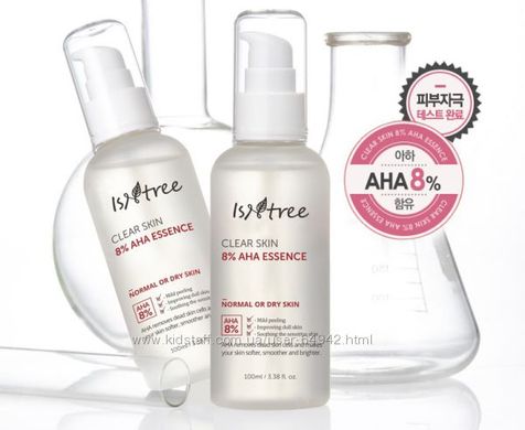 Эссенция для лица с молочной и гликолевой кислотой Isntree Clear Skin 8% AHA Essence в каталоге BeautyMuse