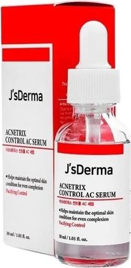 Сироватка для проблемної шкіри з ніацинамідом та цинком JsDerma Acnetrix Control AC Serum в каталозі BeautyMuse