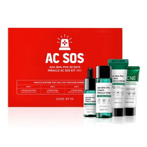 Набір мініатюр для проблемної шкіри Some By Mi Aha-Bha-Pha 30 Days Miracle Ac Sos Kit в каталозі BeautyMuse