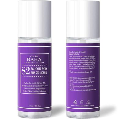 Тонер з саліциловою кислотою Cos De BAHA Salicylic Acid BHA 2% Liquid в каталозі BeautyMuse