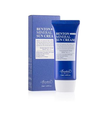 Сонцезахисний крем на мінеральній основі Benton Skin Fit Mineral Sun Cream SPF50+/PA++++ в каталозі BeautyMuse