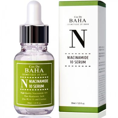 Сироватка з ніацинамідом та цинком Cos De BAHA 10% Niacinamide Serum with Zinc 1% в каталозі BeautyMuse