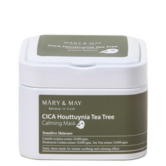 Набір заспокійливих масок із екстрактом чайного дерева Mary&May CICA Houttuynia Tea Tree Calming Mask в каталозі BeautyMuse