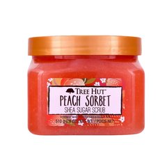 Цукровий скраб для тіла з ароматом персикового сорбету Tree Hut Peach Sorbet Sugar Scrub в каталозі BeautyMuse