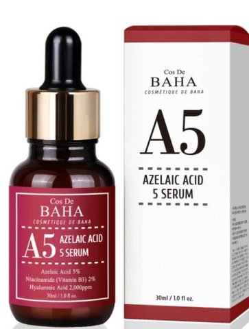 Сыворотка с азелаиновой кислотой 5% и ниацинамидом 2% Cos De Baha Azelaic Acid 5% Serum в каталоге BeautyMuse