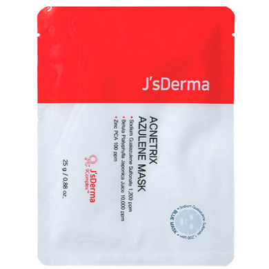 Заспокійлива тканинна маска з азуленом JsDerma Acnetrix Azulene Mask в каталозі BeautyMuse