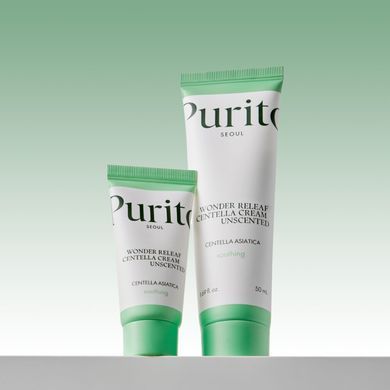 Крем для чутливої шкіри з центеллою без ефірних олій Purito Seoul Wonder Releaf Centella Cream Unscented в каталозі BeautyMuse