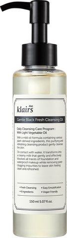 Гідрофільна олія для делікатного очищення Dear, Klairs Gentle Black Fresh Cleansing Oil в каталозі BeautyMuse