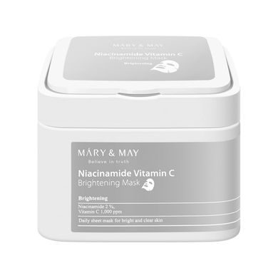 Набір освітлюючих масок з ніацинамідом та вітаміном C Mary&May Niacinamide Vitamin C Brightening Mask Pack в каталозі BeautyMuse