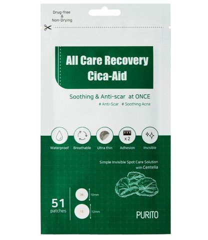 Точкові патчі від запалень заспокійливі Purito All Care Recovery Cica-Aid в каталозі BeautyMuse